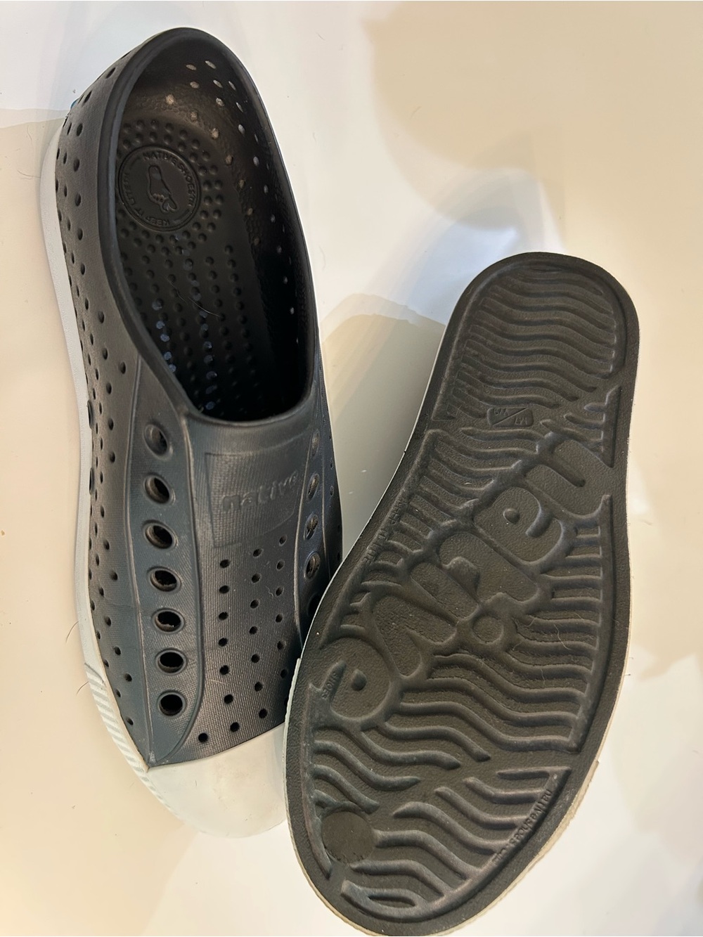 Native Jefferson Slip-On Shoes in Black and White